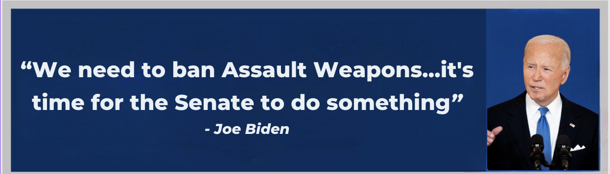 We need to ban Assault Weapons...it's time for the Senate to do something - Biden