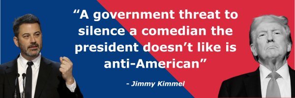 Jimmy Kimmel: A government threat to silence a comedian the president doesn’t like is anti-American