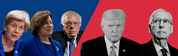 Warren, Klobuchar, Sanders/Trump, McConnell