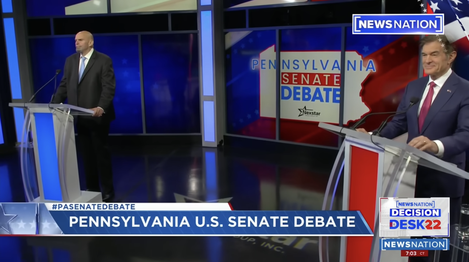 John Fetterman vs Dr. Oz at the debate